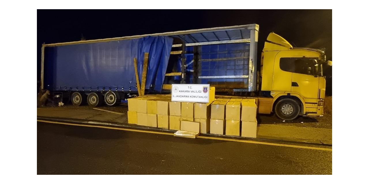 Ankara’da 100 bin paket sarılmış tütün ele geçirildi
