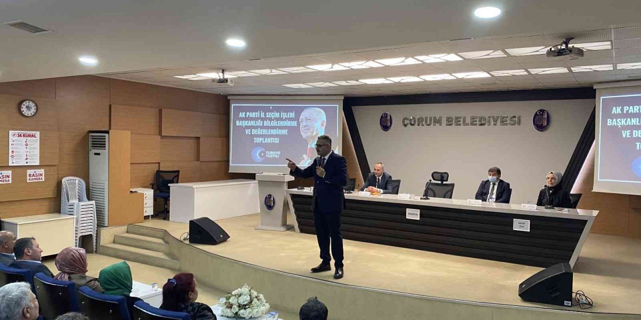 AK Parti Çorum İl Başkanı Yusuf Ahlatcı;