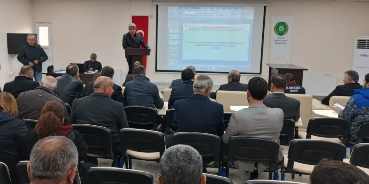 Çiftçilere hibe destekleri anlatıldı