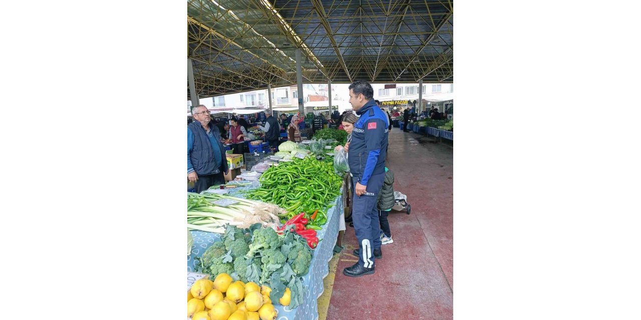 Ortaca semt pazarında etiket denetimi