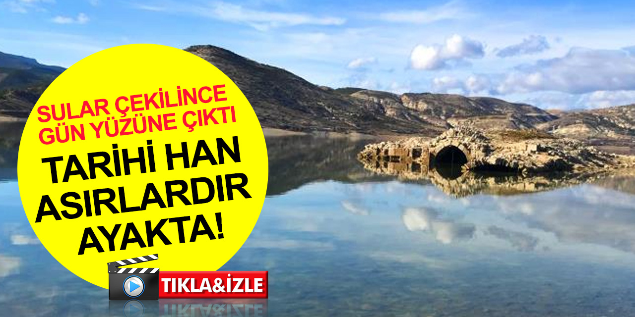 Konya'da baraj suları altında kalmıştı! Asırlardır ayakta olan Altınapa Hanı böyle görüntülendi