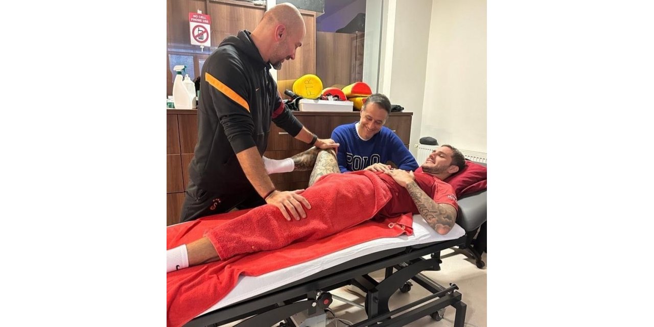 Mauro Icardi, Florya’da fizyoterapistler eşliğinde çalışmalarına devam ediyor