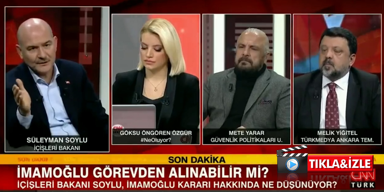 İçişleri Bakanı Süleyman Soylu’dan İmamoğlu açıklaması: Benim görevden alma yetkim yok ama..