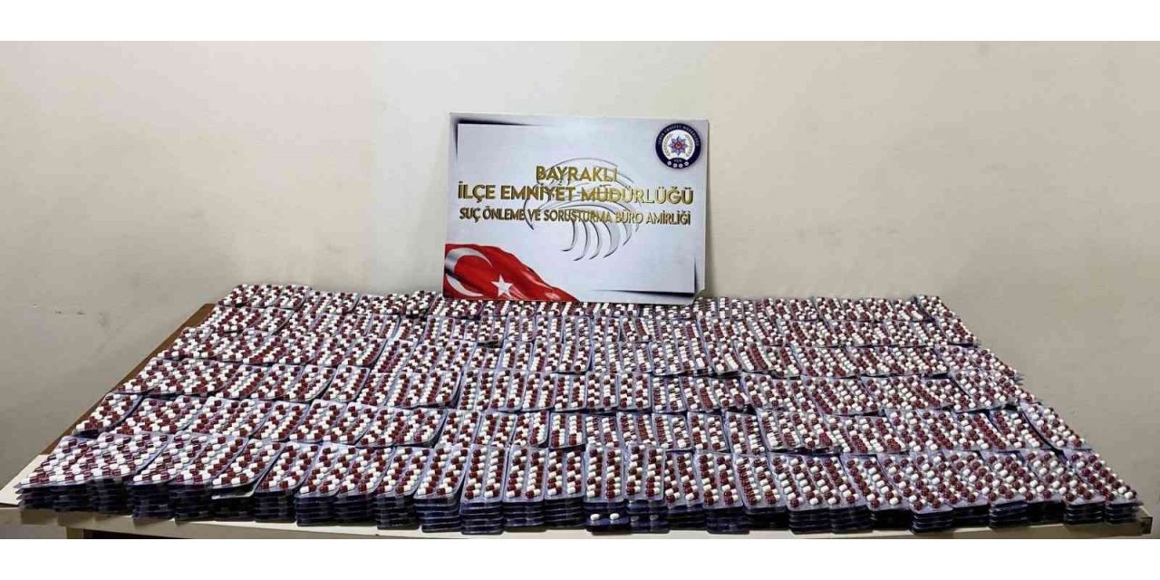 İzmir’de binlerce ecza hap ele geçirildi