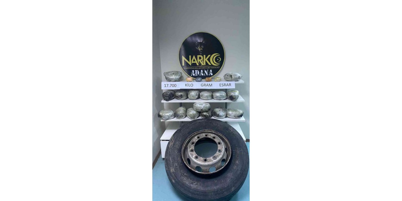 Yedek lastikte 17 kilo esrar ele geçirildi