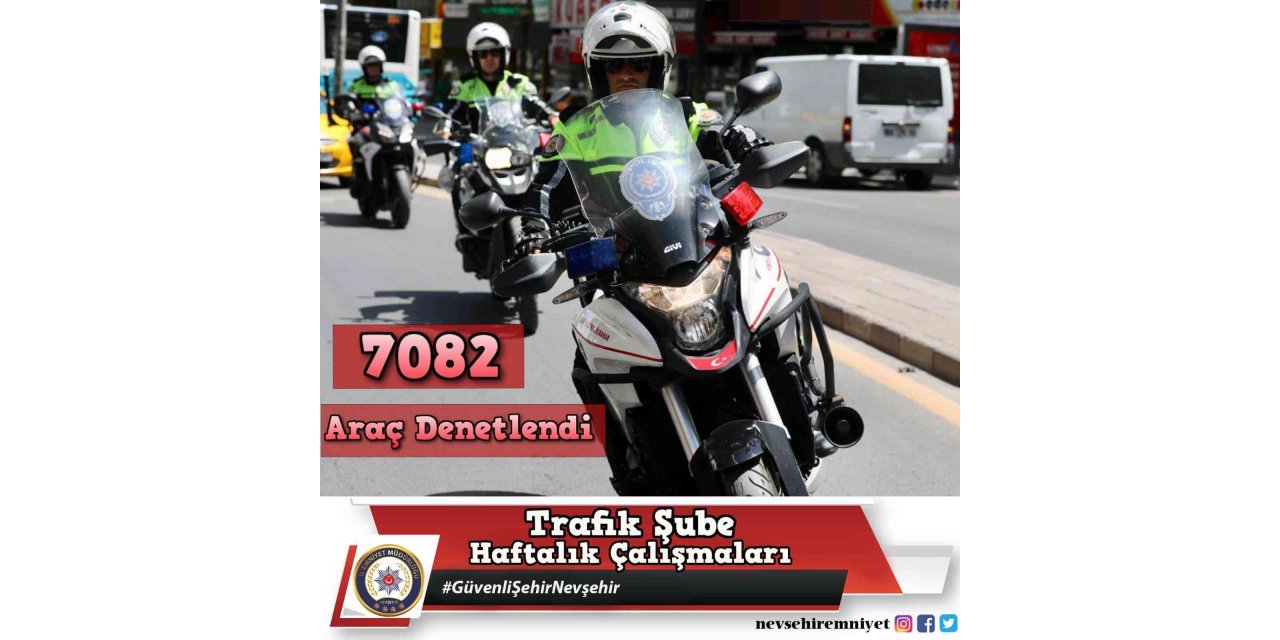 Nevşehir’de 7 bin 82 araç sürücüsü sorgulandı