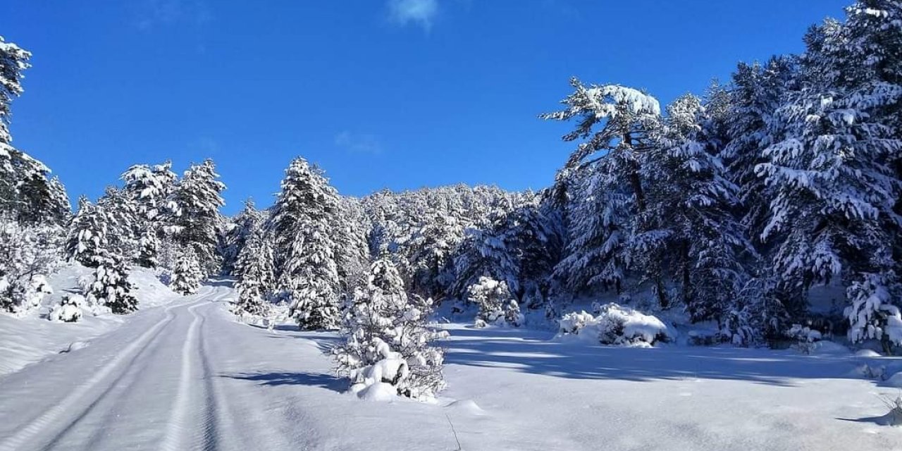 Türkmen Dağı da beyaza büründü