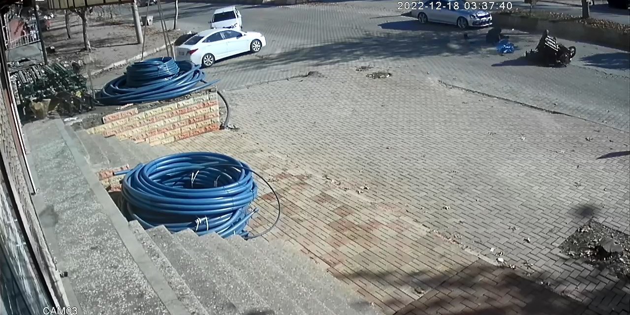 Kaza anı kameraya yansıdı