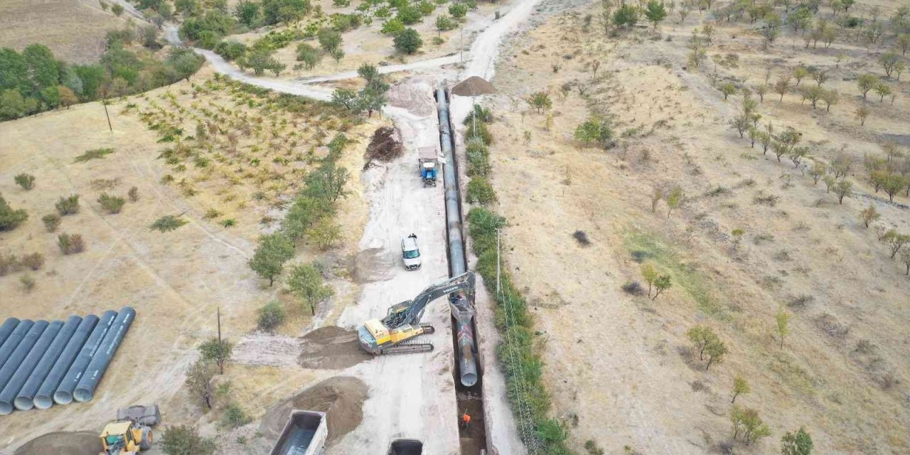 Elazığ içme suyu isale hattı 2. kısım işinde çalışmalar sürüyor
