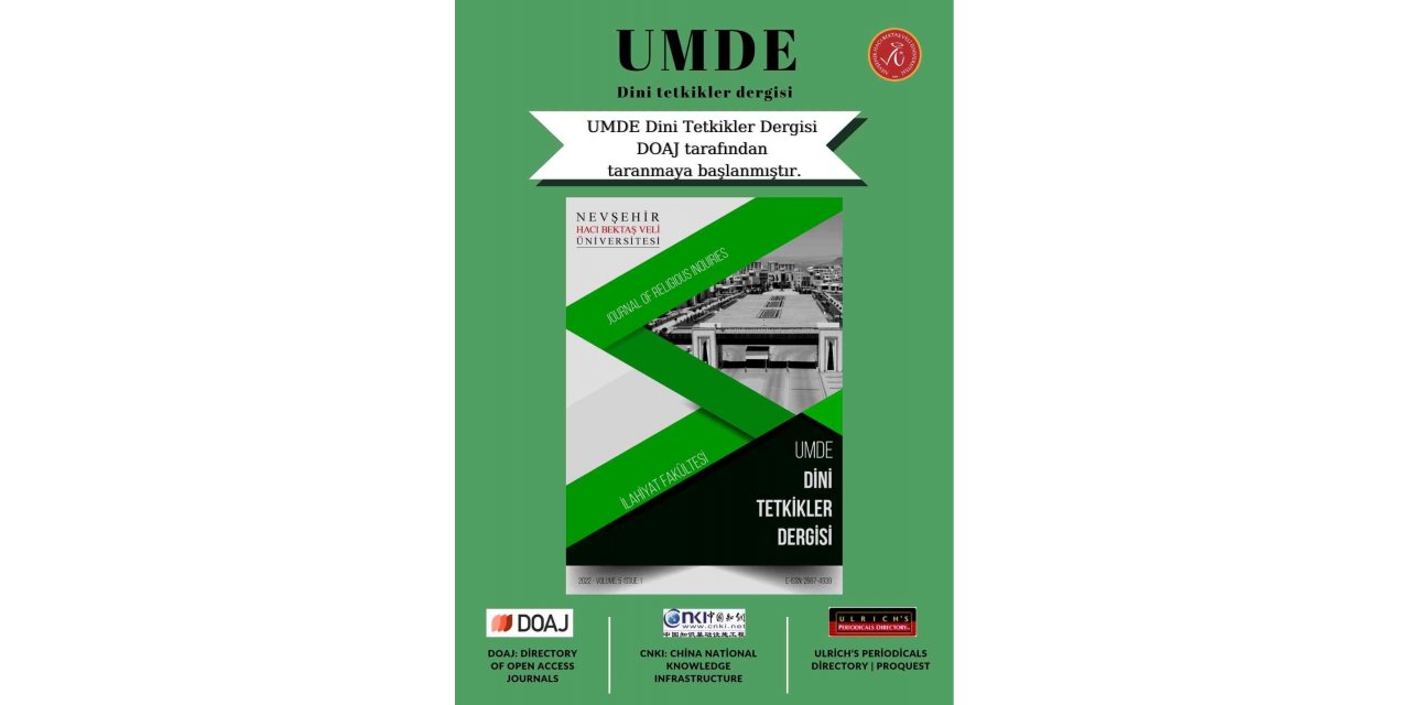 NEVÜ İlahiyat Fakültesi ’UMDE Dini Tetkikler Dergisi’ DOAJ’da taranmaya başladı