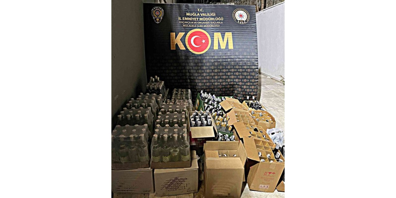 Muğla’da yeni yıl öncesi sahte ve kaçak alkol operasyonu
