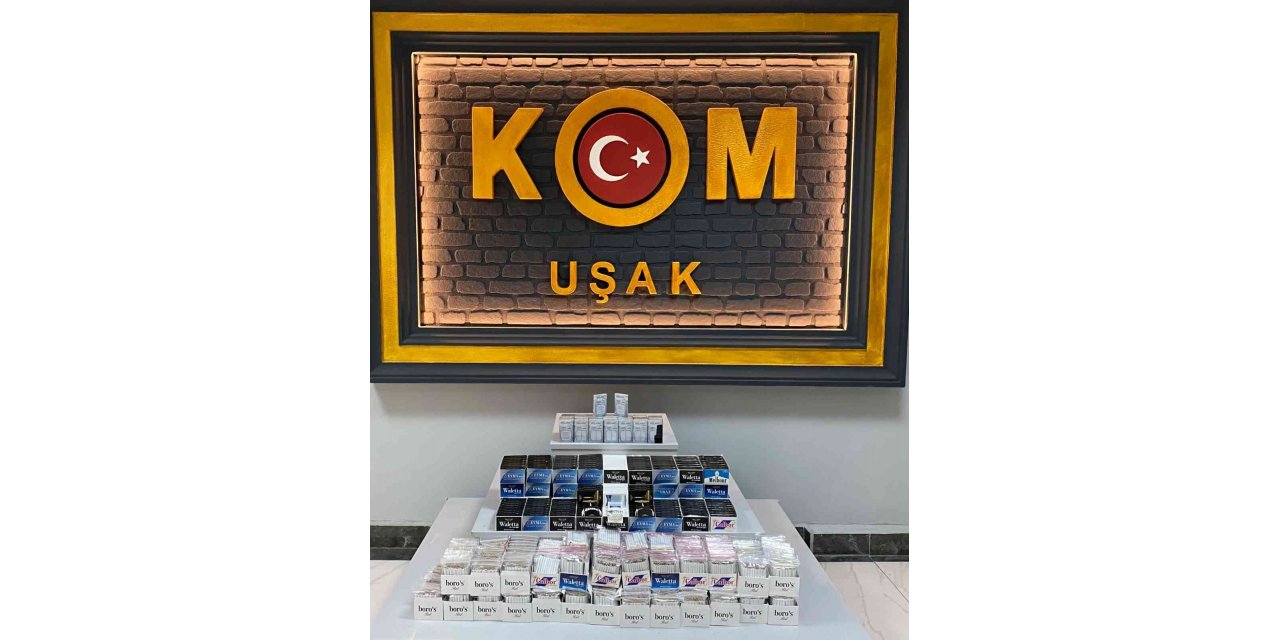 Uşak’ta 64 bin kaçak makaron ele geçirildi