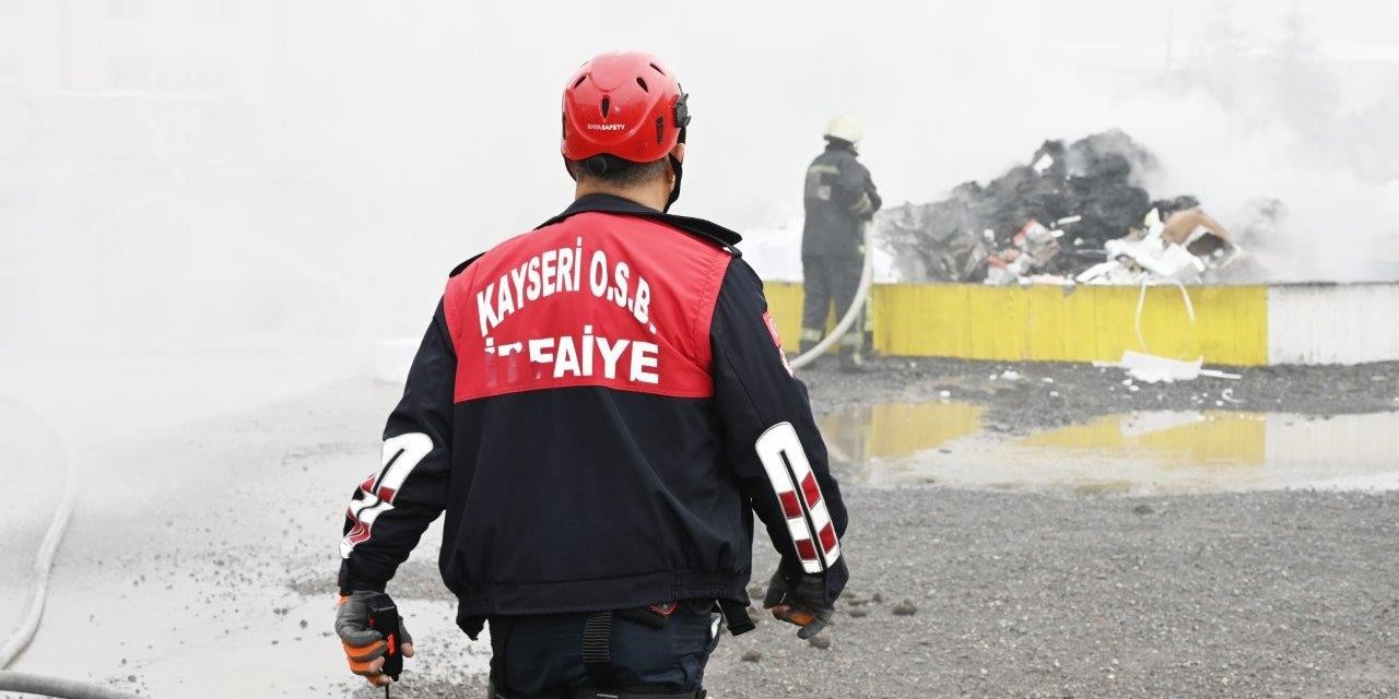 Kayseri OSB İtfaiyesi ve Gaziantep OSB İtfaiyesi ortak tatbikat yaptı