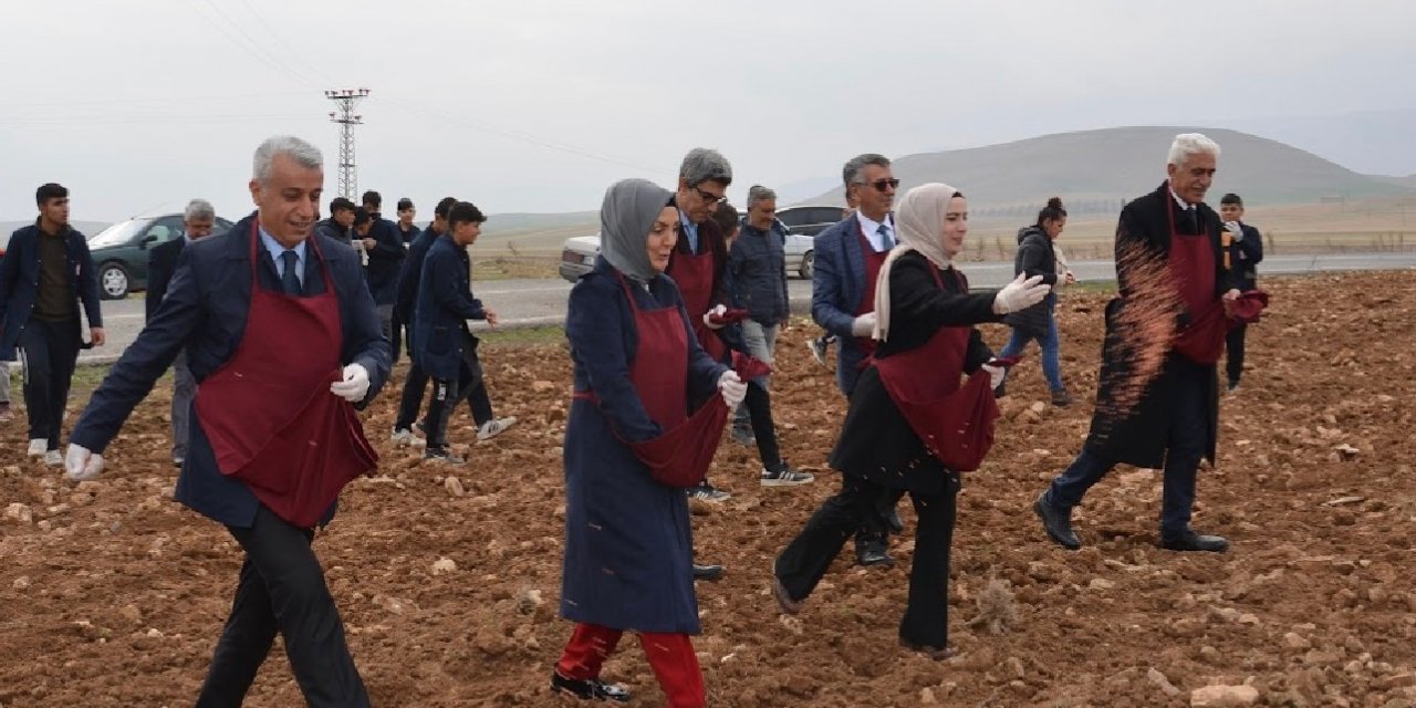 Malatya’da öğrenciler buğday ekimi yaptı