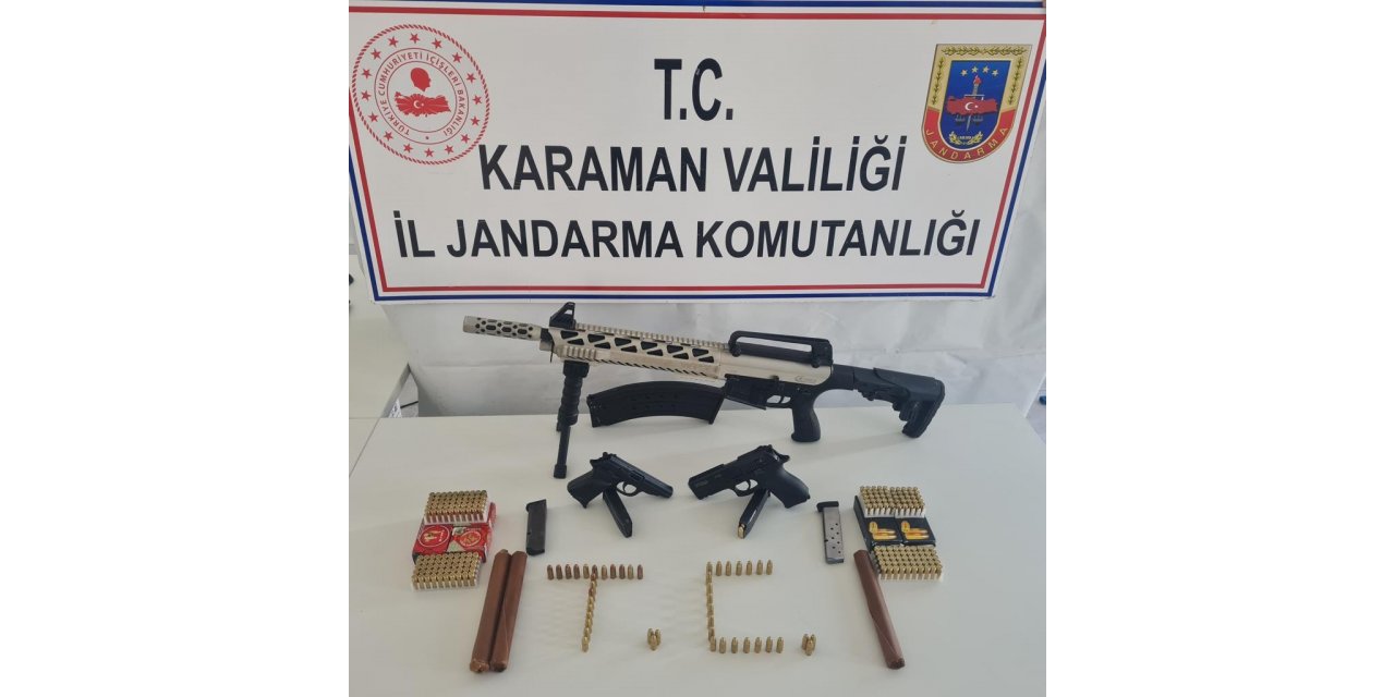 Karaman’da kaçak silah operasyonu
