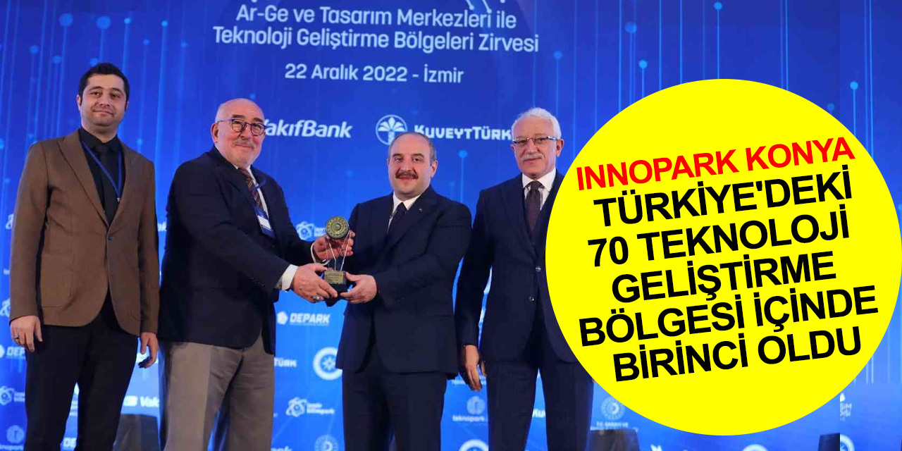 Innopark Konya Teknoloji Geliştirme Bölgesi kuluçka faaliyetlerinde TGB şampiyonu oldu