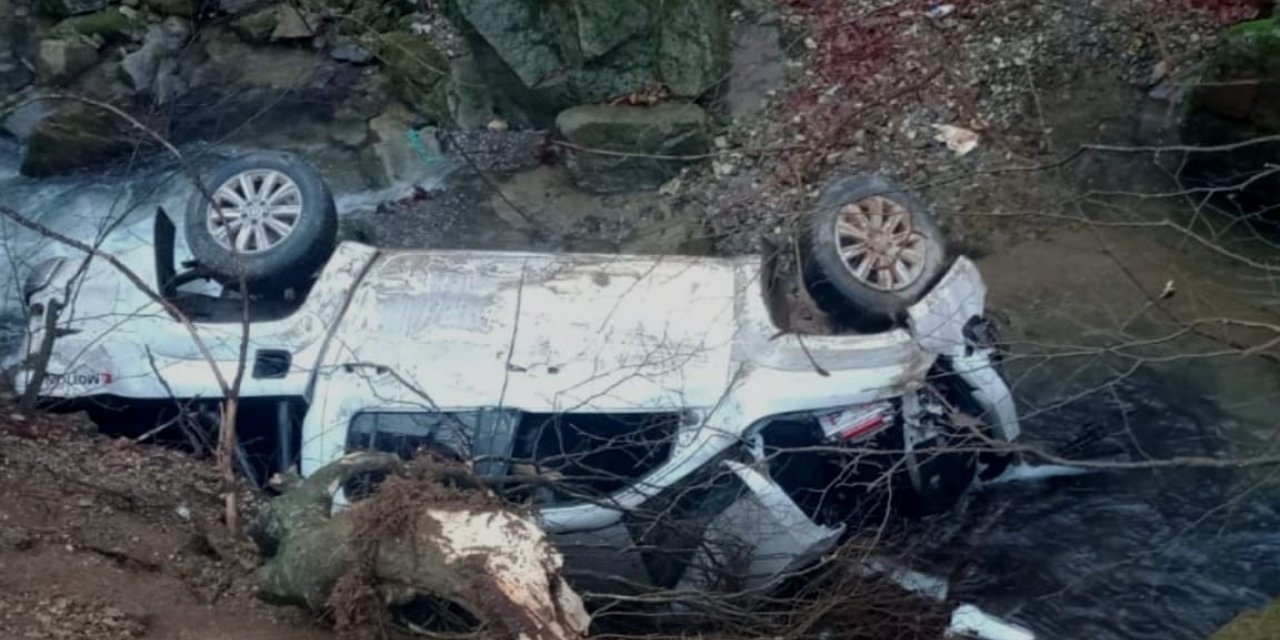 Kamyonet dere yatağına yuvarlandı: 6 yaralı