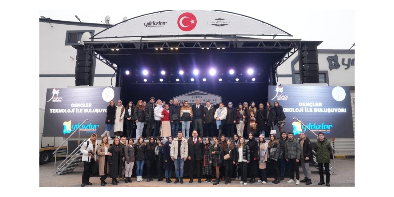 Karabük Üniversitesi öğrencileri Süper Sahne Tır Modülü ‘Turna’yı inceledi