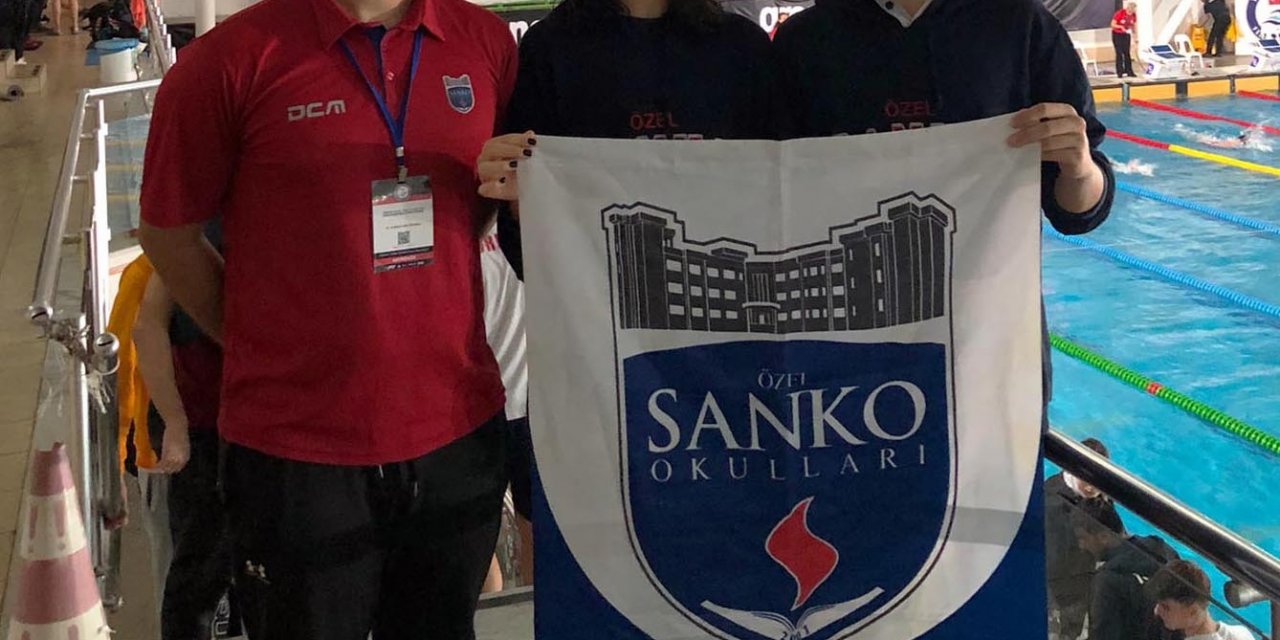 SANKO okulları öğrencilerinin yüzmede Türkiye başarısı