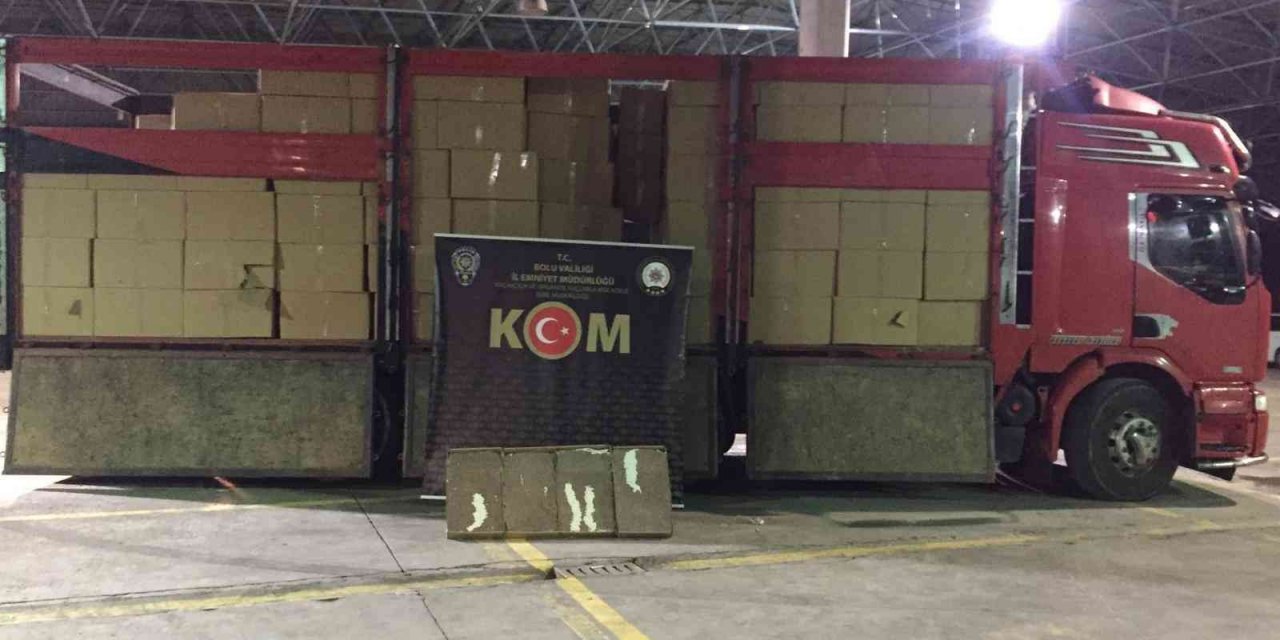Bolu’da 6 milyon 232 bin kaçak sigara ele geçirildi