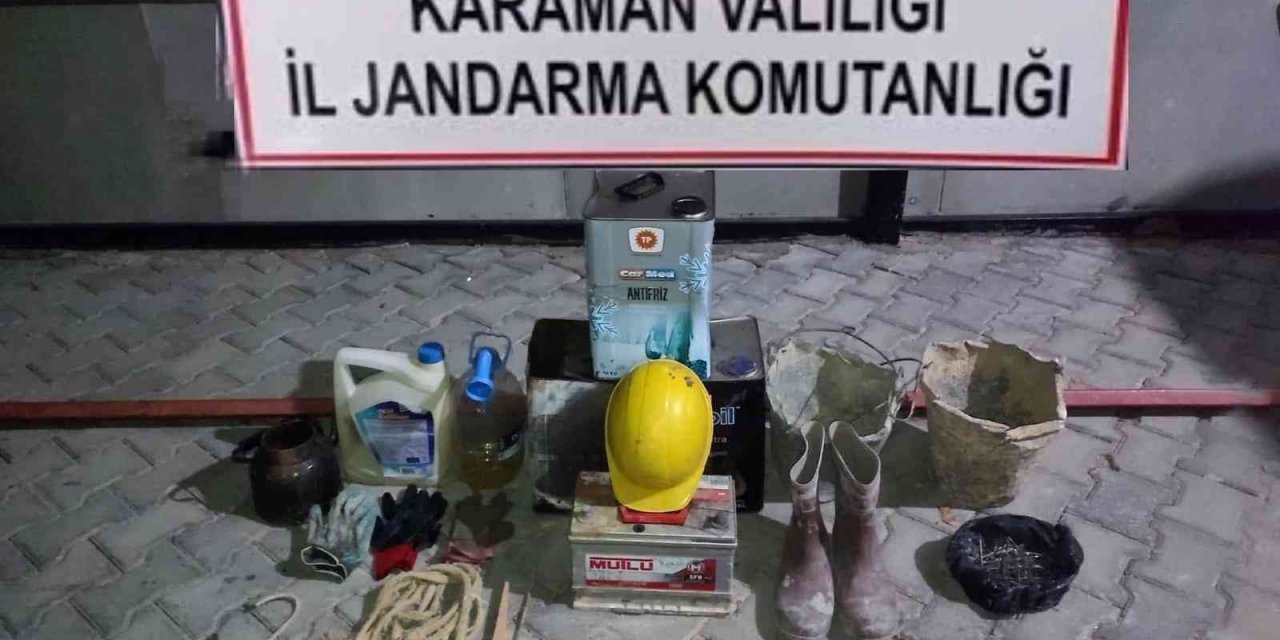 Karaman’da kaçak kazı operasyonu