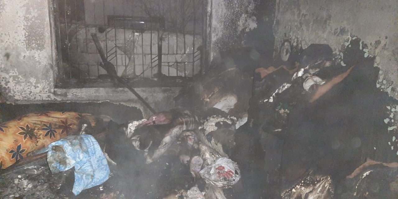 Adıyaman’da çıkan yangında bir ev kullanılamaz hale geldi