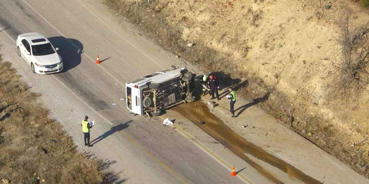 Havada denetim yapan jandarmadan kazaya anında müdahale