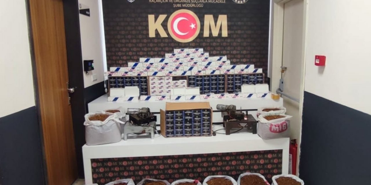 Polis yaklaşık 60 bin adet boş ve dolu makaron ele geçirildi