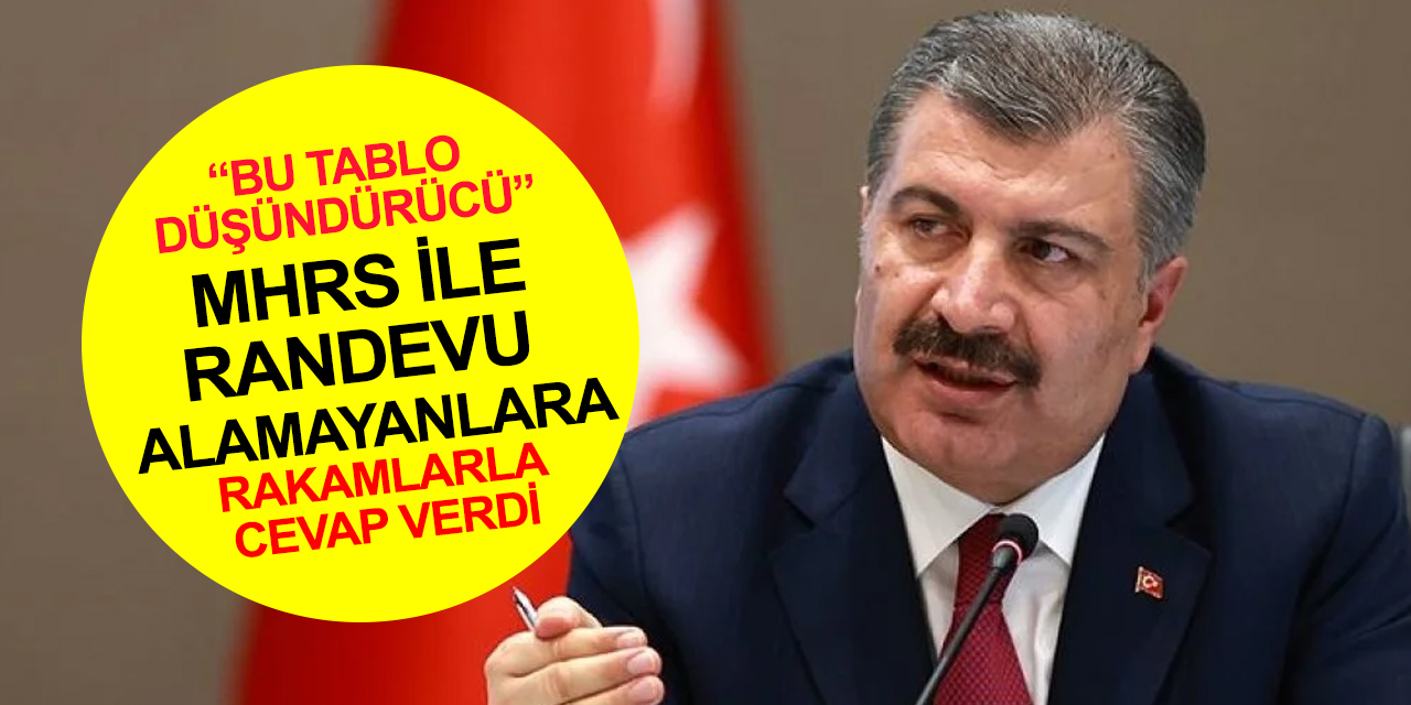 Bakan Koca'dan MHRS üzerinden randevu açıklaması! En az 33 milyon 203 bin 299 randevuya gelinmedi