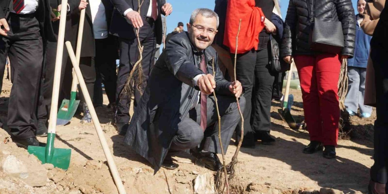 Çivril’de 15 Temmuz şehitleri anısına 300 ceviz fidanı toprakla buluşturuldu