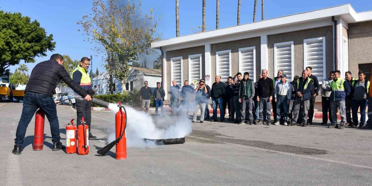 MESKİ personeli yangın tatbikatı eğitimine katıldı