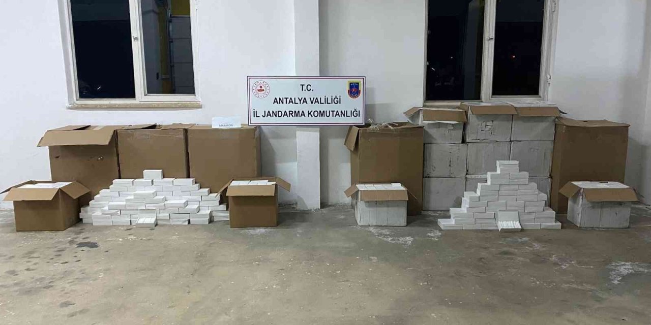 Antalya’da 168 bin adet kaçak makaron ele geçirildi