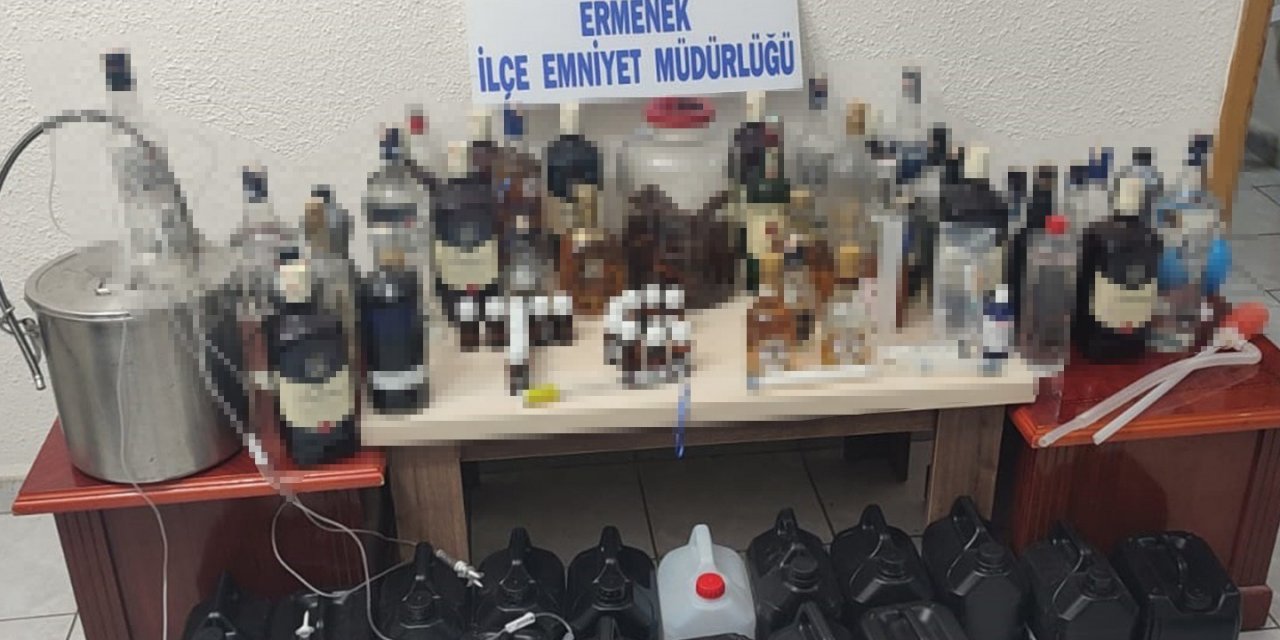 Karaman’da kaçak içki operasyonu