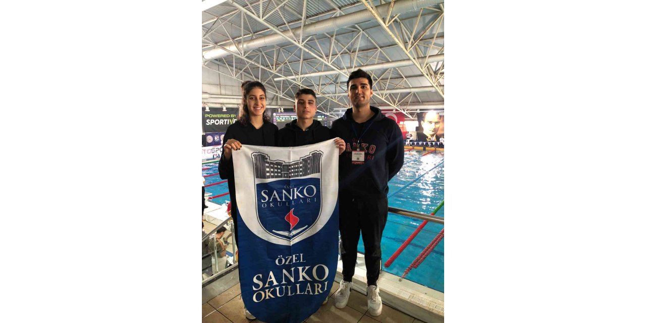 Sanko okulları öğrencisi yüzmede Türkiye beşincisi oldu