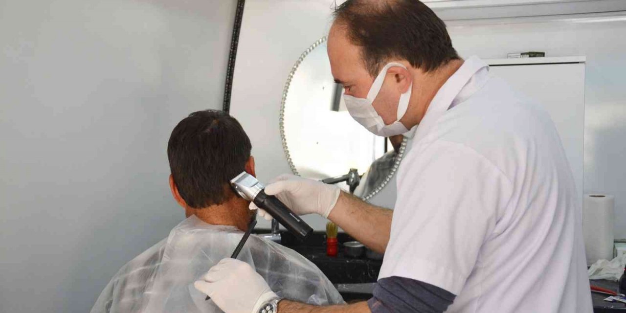 Mersin’de kırsal mahallelere ’kuaför’ hizmeti