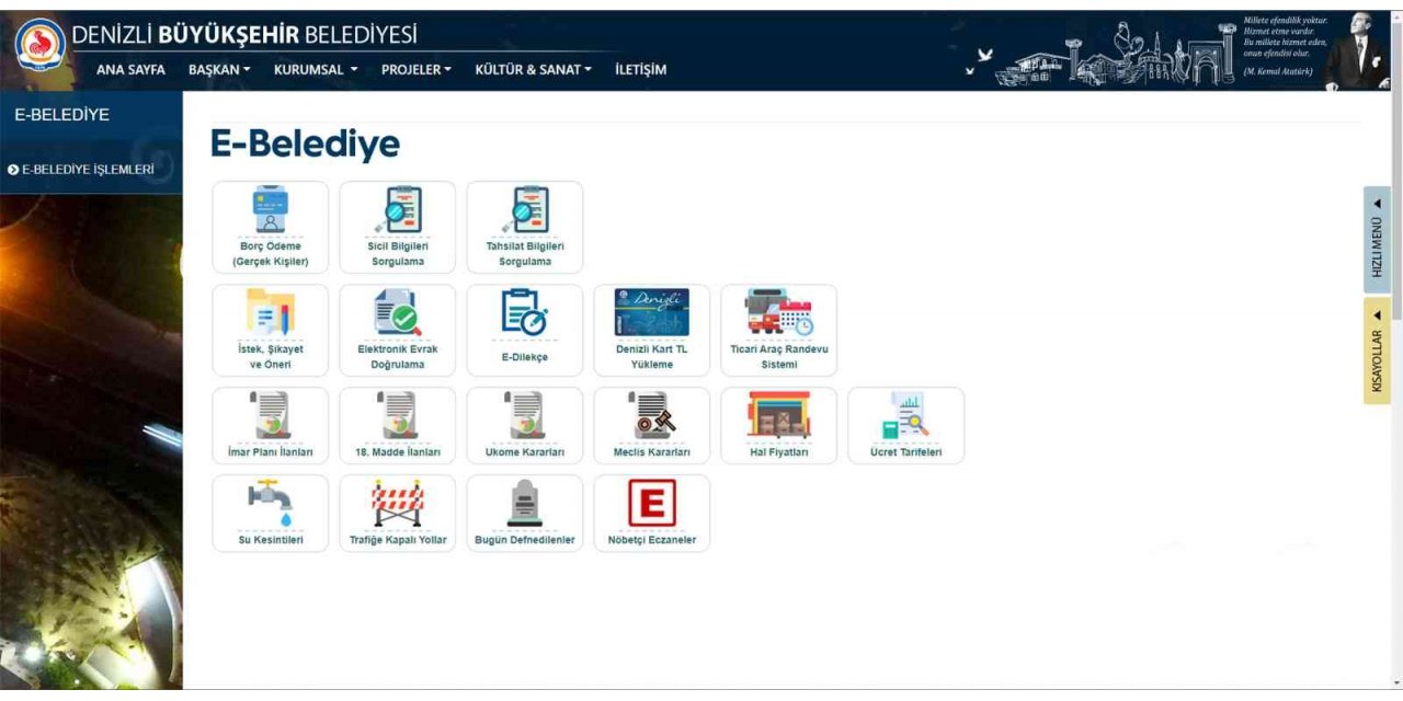 Denizli Büyükşehir  ’e-Belediye Bilgi Sistemi’nde öncü