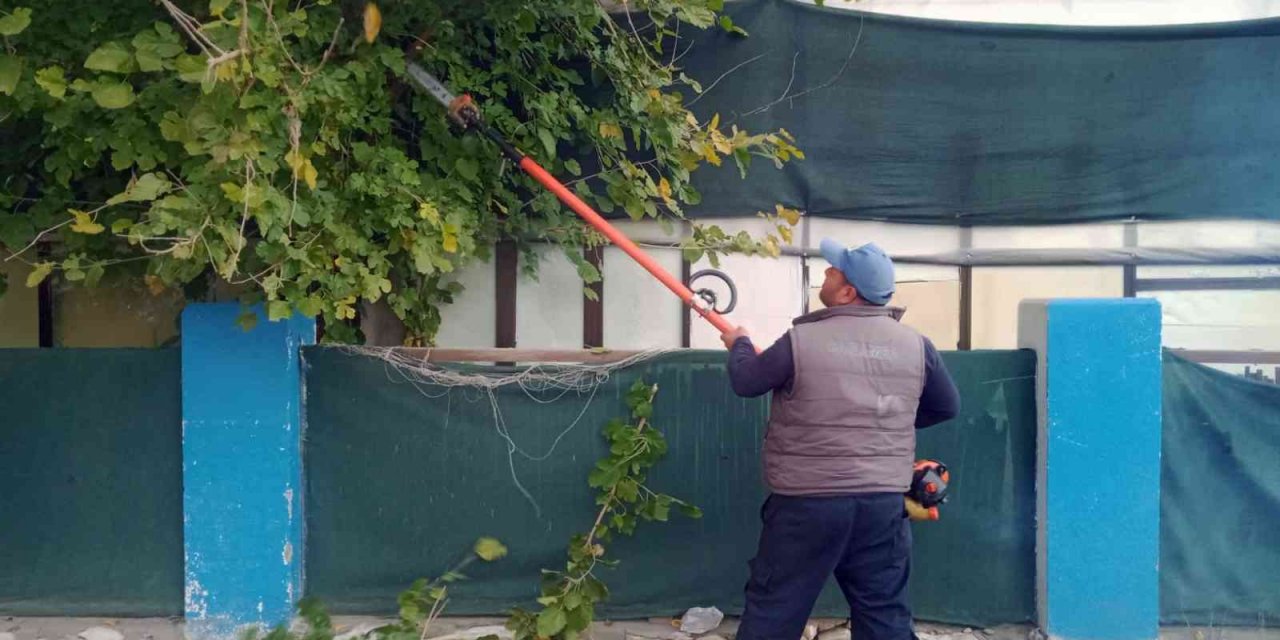 Ortaca’da yeşil alanlarının mevsimsel bakımları yapılıyor
