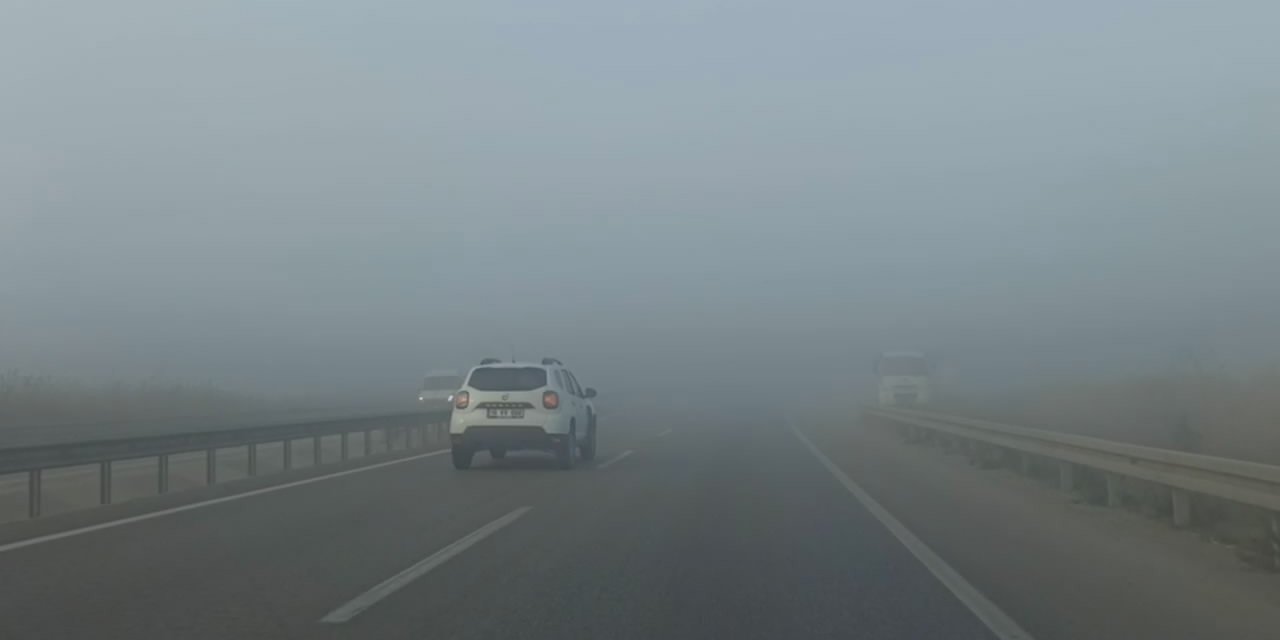 Bursa-İzmir yolunda yoğun sis
