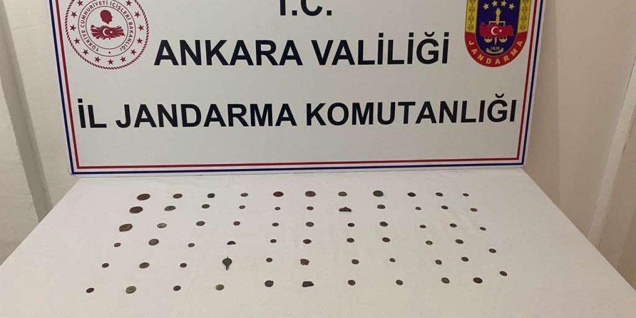 Ankara’da çeşitli dönemlere ait olduğu tespit edilen 65 adet sikke ele geçirildi