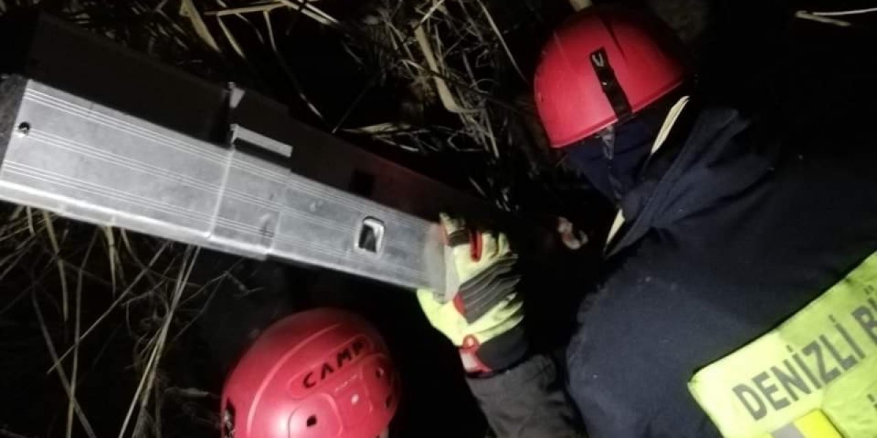 Kuyuda mahsur kalan köpeği itfaiye kurtardı