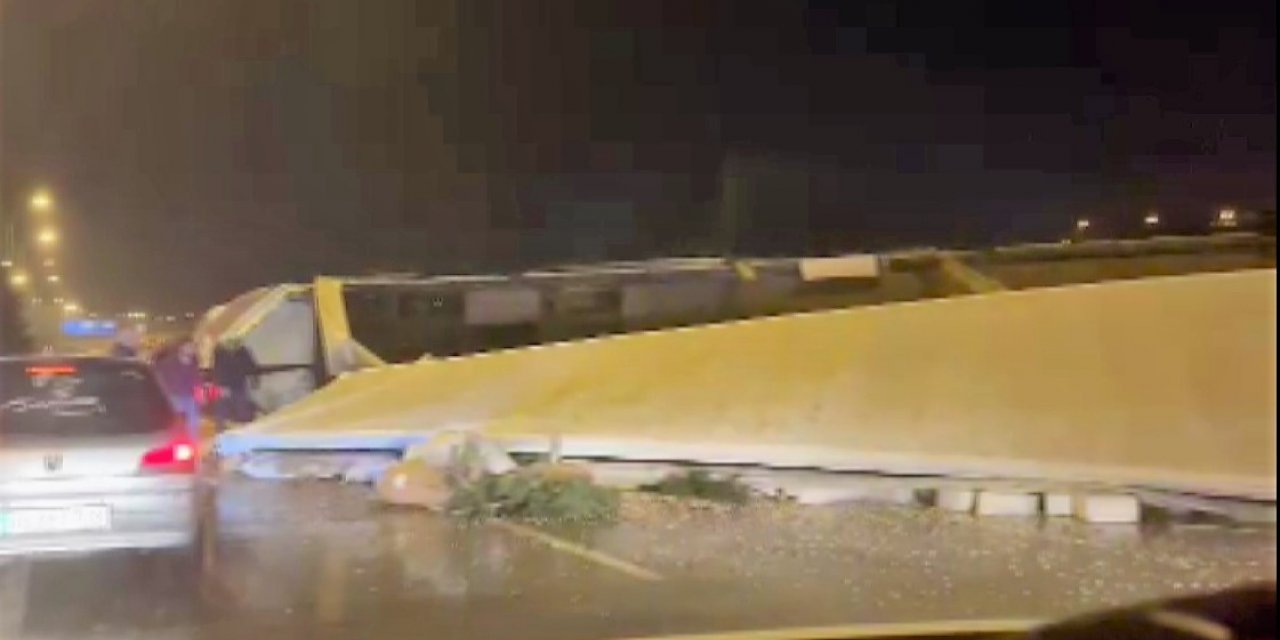 Otomobile çarpmamak isterken kaza yaptı