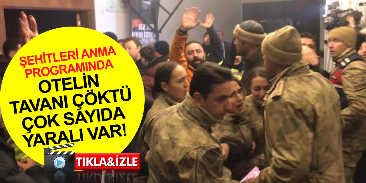 Sarıkamış şehitlerini anma programında otelin tavanı çöktü! Bakan Koca'dan açıklama: 32 kişi yaralandı