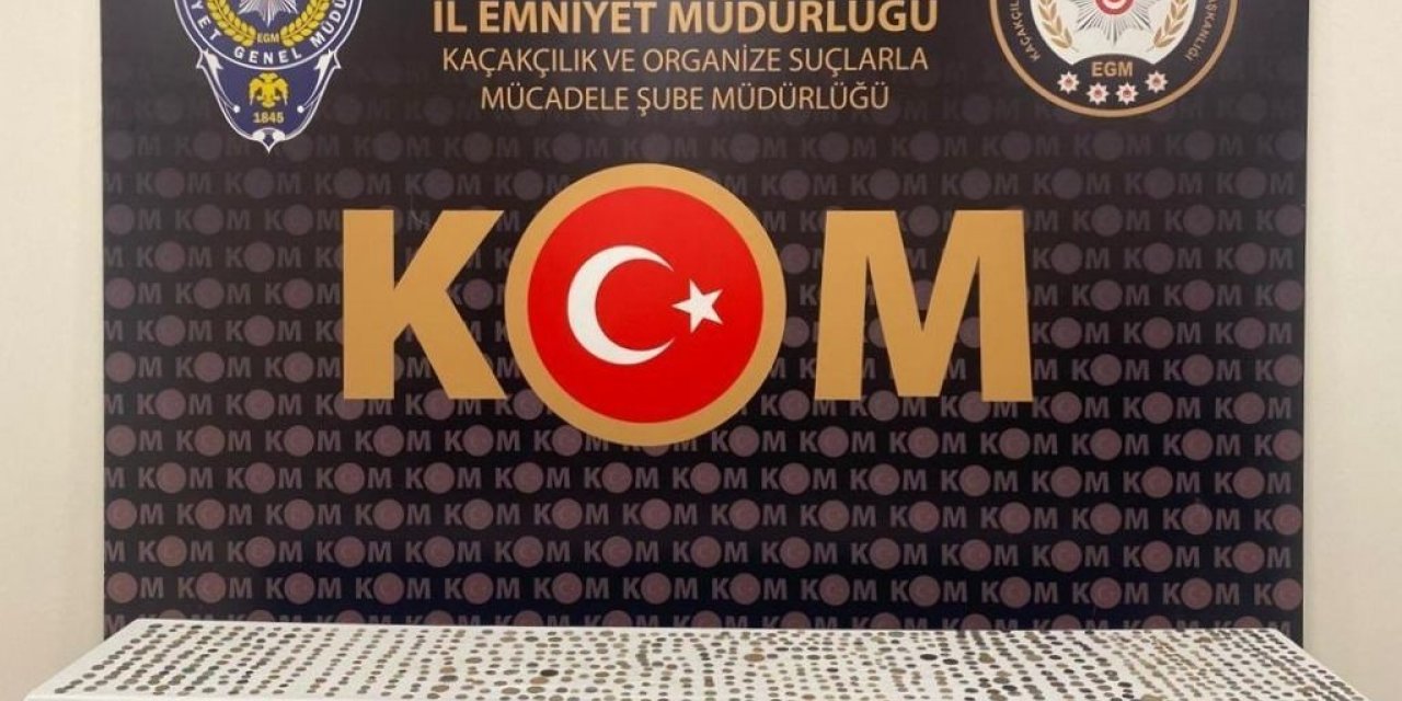 Antalya’da bin 140 adet tarihi eser niteliğinde sikke ele geçirildi