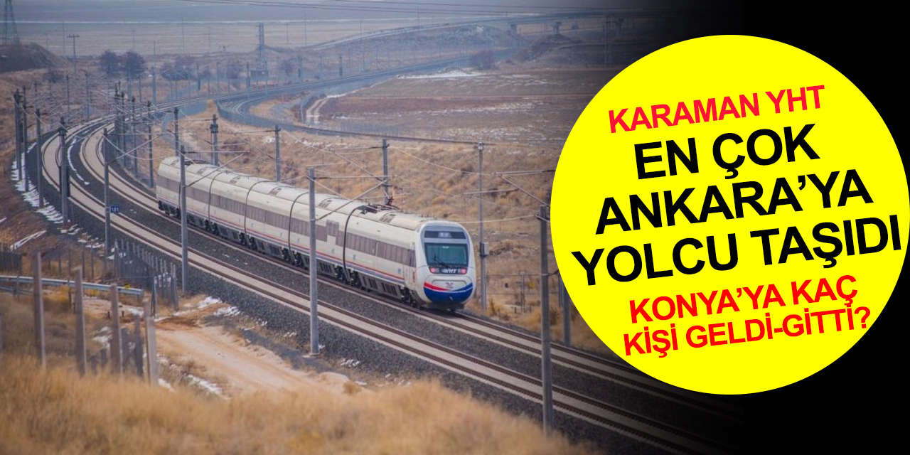 Karaman YHT'yi 1 milyon 194 bini aşkın yolcu kullandı! En çok Ankara'ya en az Konya'ya seyahat edildi
