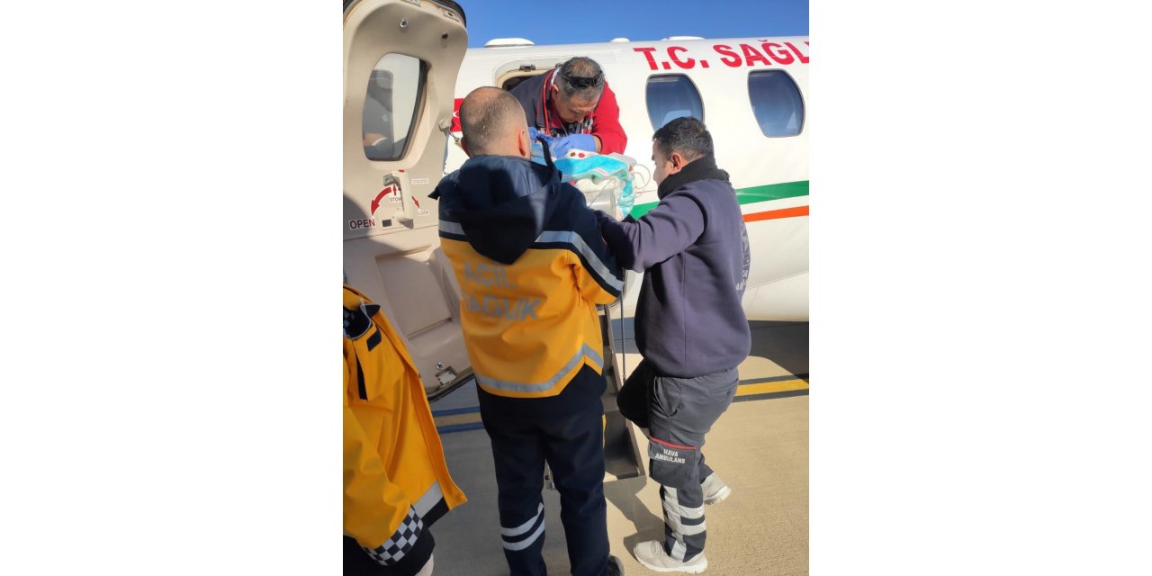 Mardin’de uçak ambulans Zehra bebek için havalandı