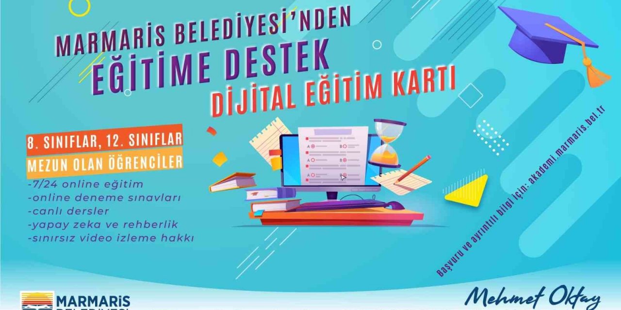 Marmaris’te öğrencilere dijital dershane