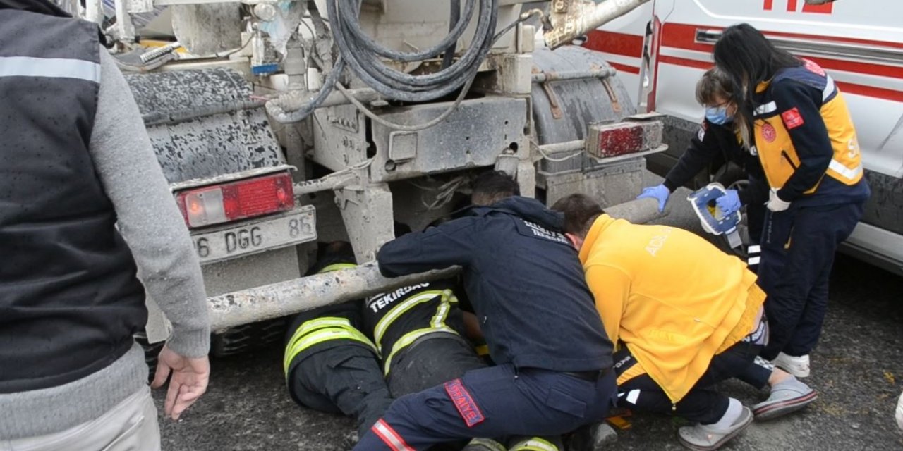 Tekirdağ’da feci kaza: Mikserin altında kalan yaya kurtarılamadı