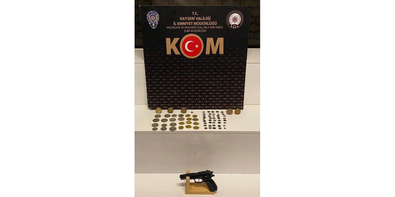 Kayseri’de 70 parça tarihi eser ele geçirildi