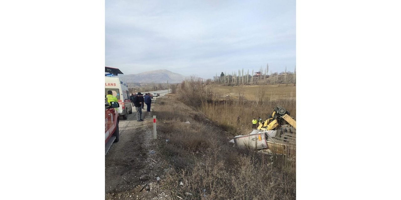 Tır takla attı: 1 yaralı