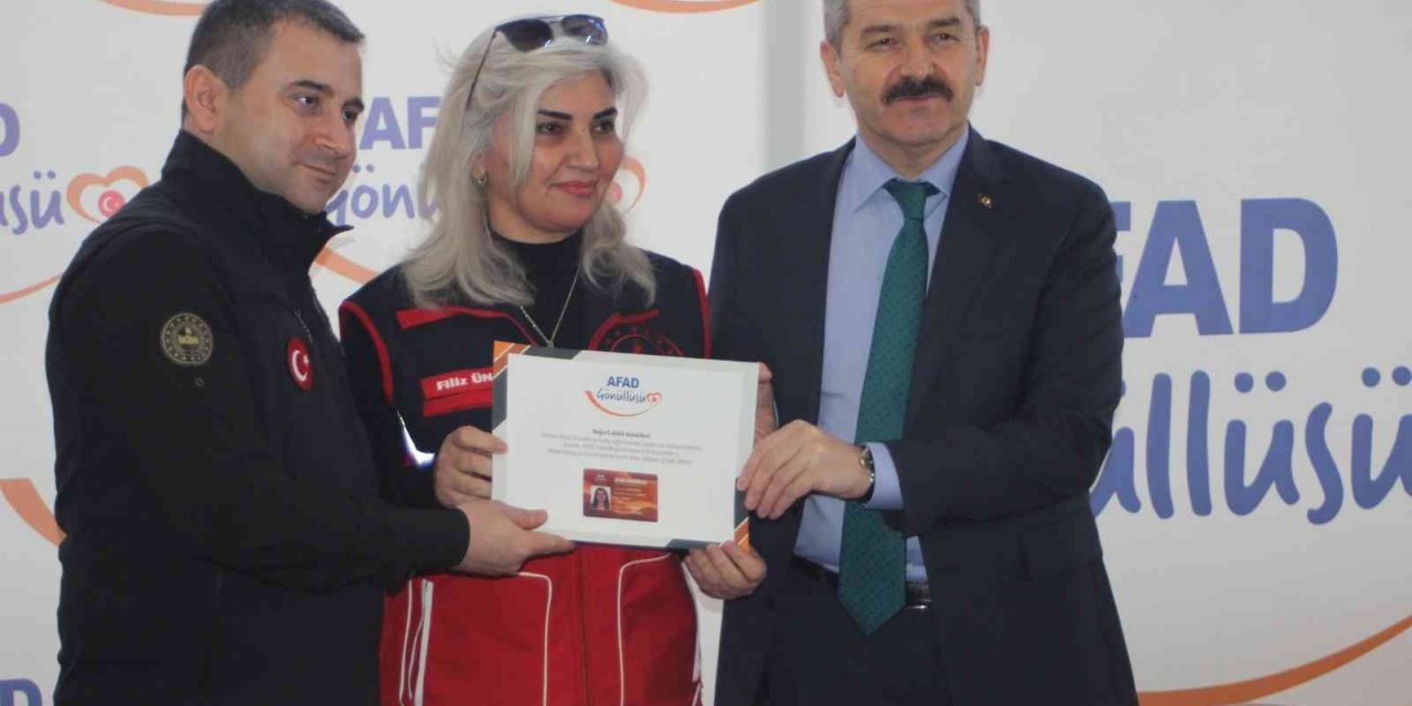 Destek AFAD Gönüllüleri için sertifika töreni düzenlendi